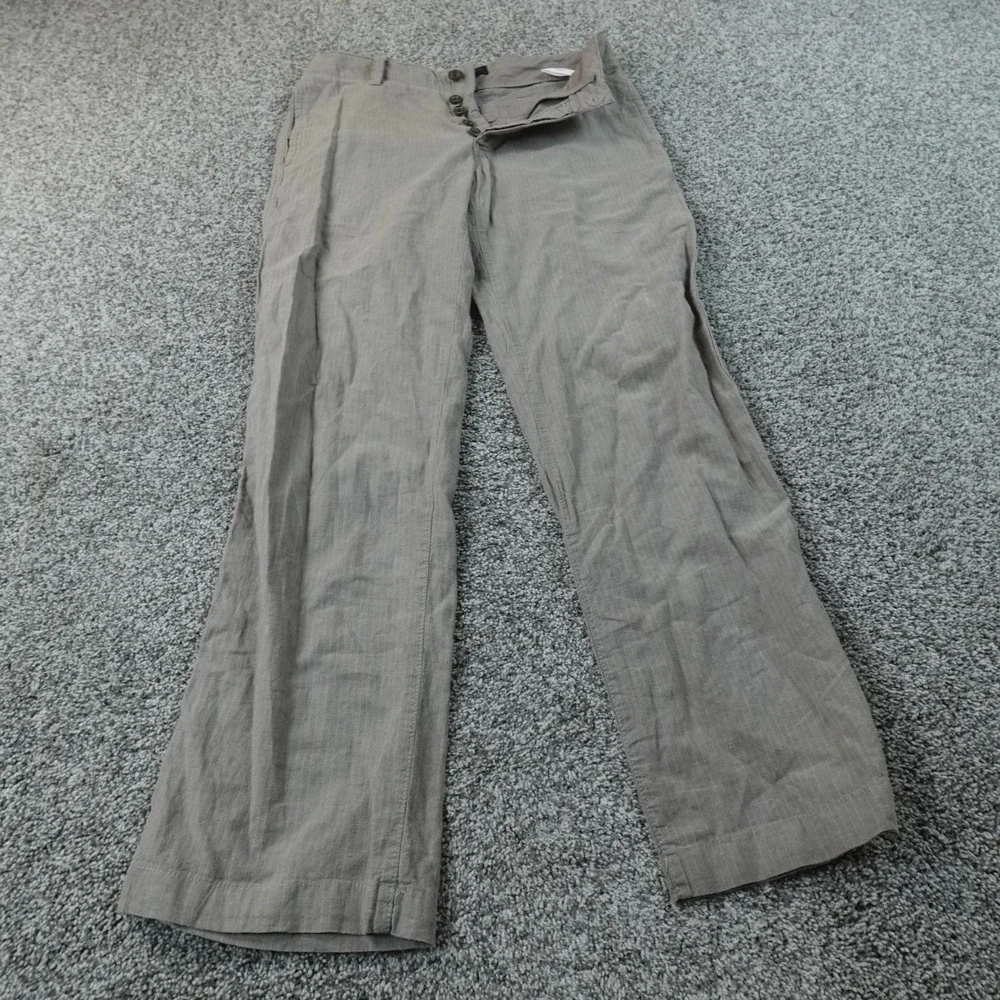 Banana Republic Pants Mens 29X32 Gray Linen Chambray Chino Trouser Straight Y2K